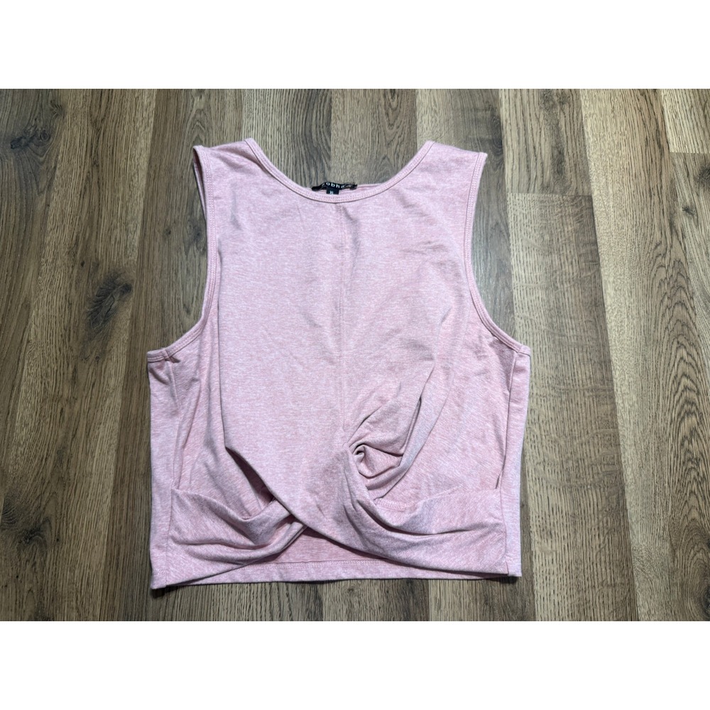 Zobha Tank Top Womens Size XL Pink Sleeveless Yoga Workout Crop Twist Front